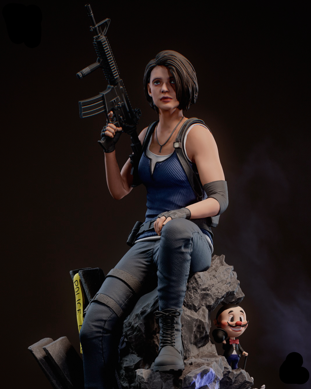 Jill Valentine | Resident Evil 3 Remake | Fan Art | Fully Magnetized Figurine