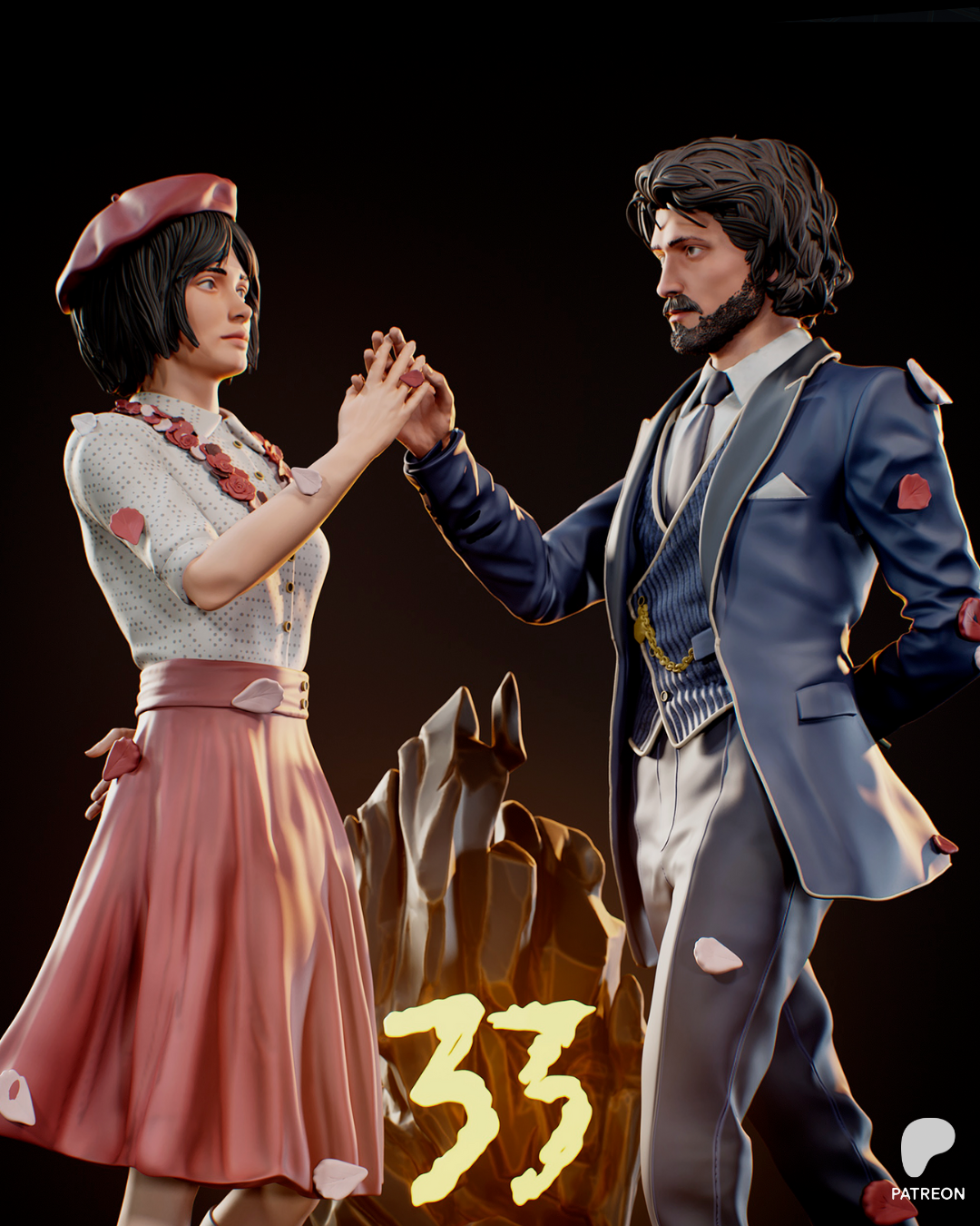 Clara & Gustave | Expedition 33 | Fan Art | Fully Magnetized Figurine