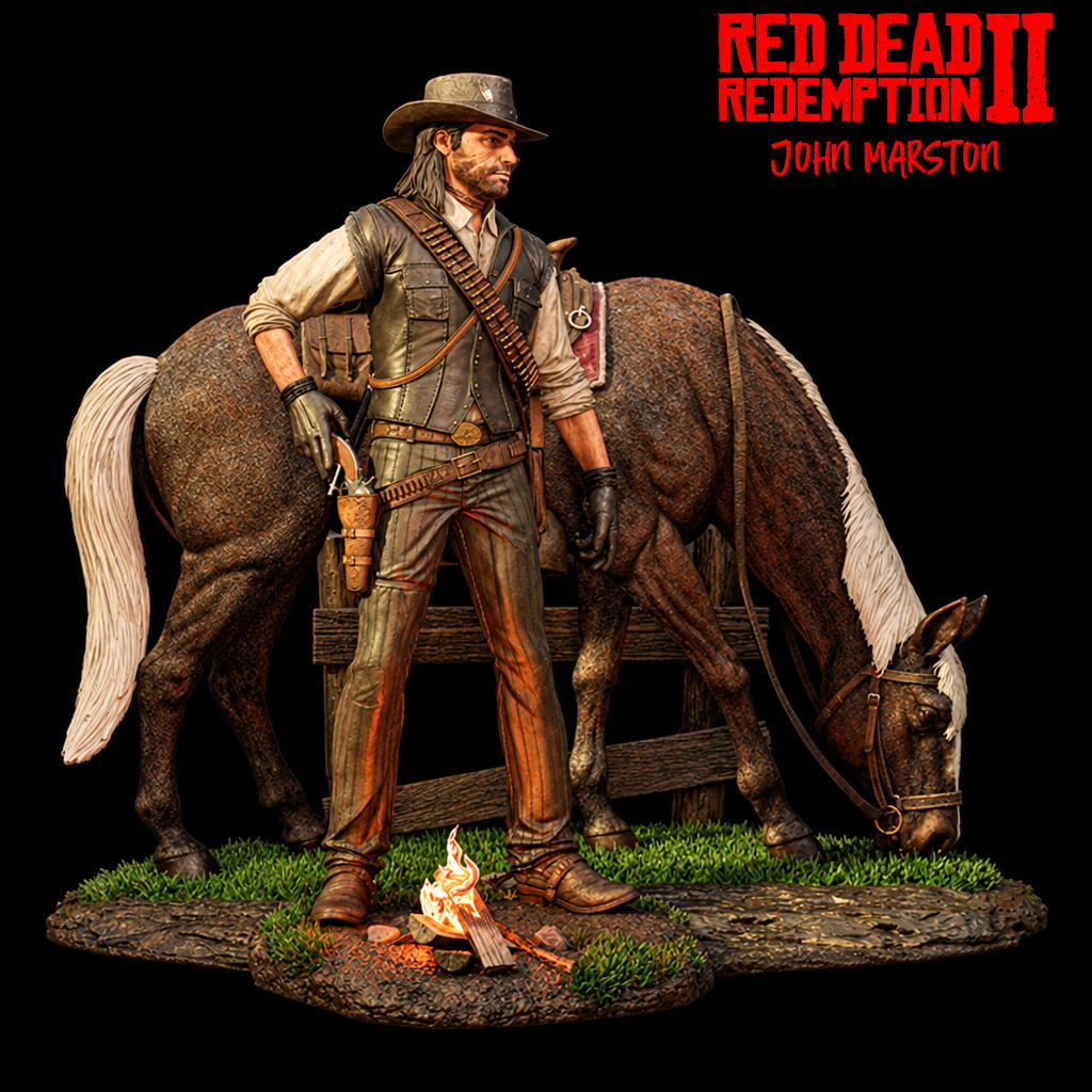 John Marston | Red Dead Redemption II | Fan Art | Fully Magnetized Collectible Figurine