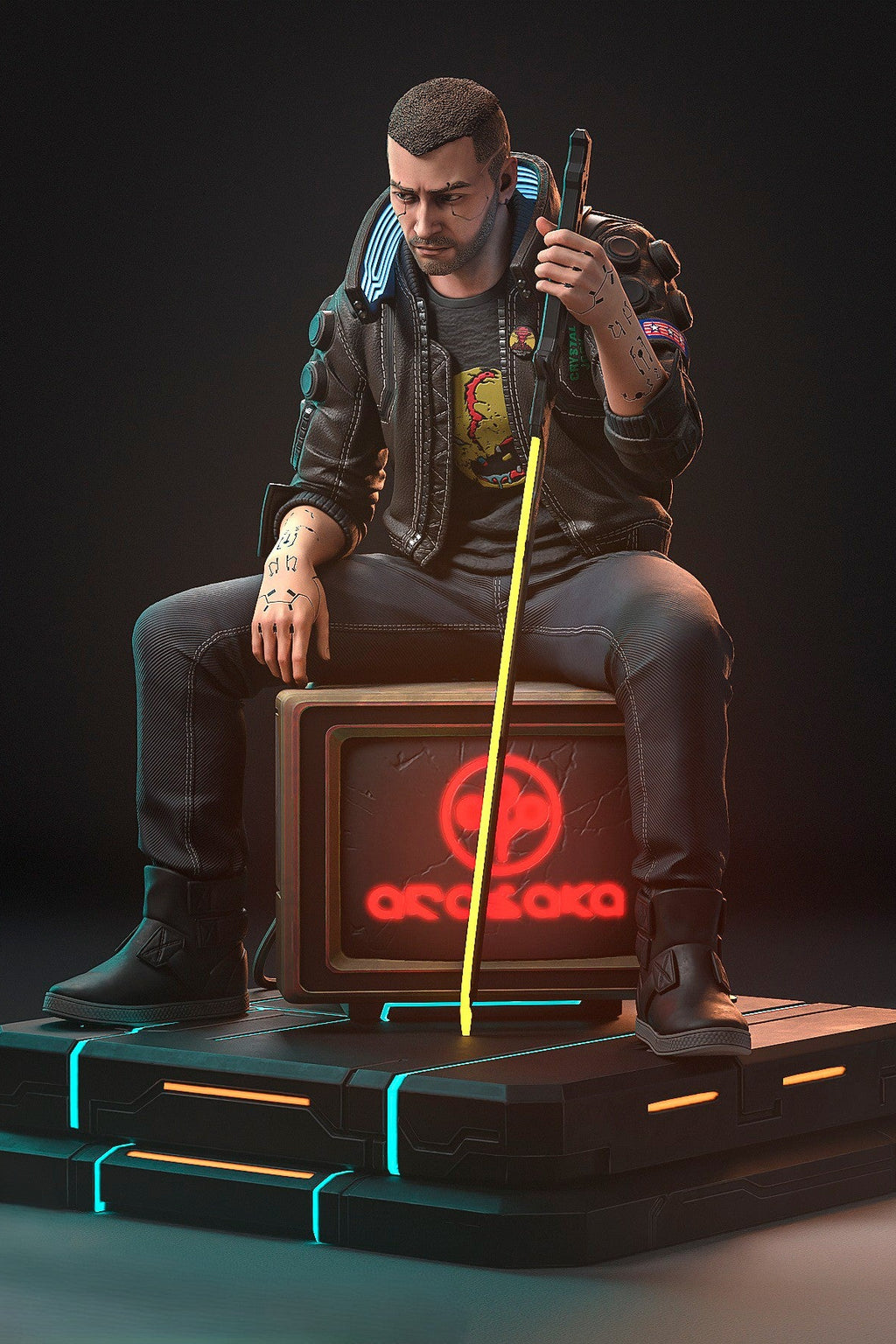 Male V | Cyberpunk 2077 | Fan Art | Fully Magnetized Collectible Figurine