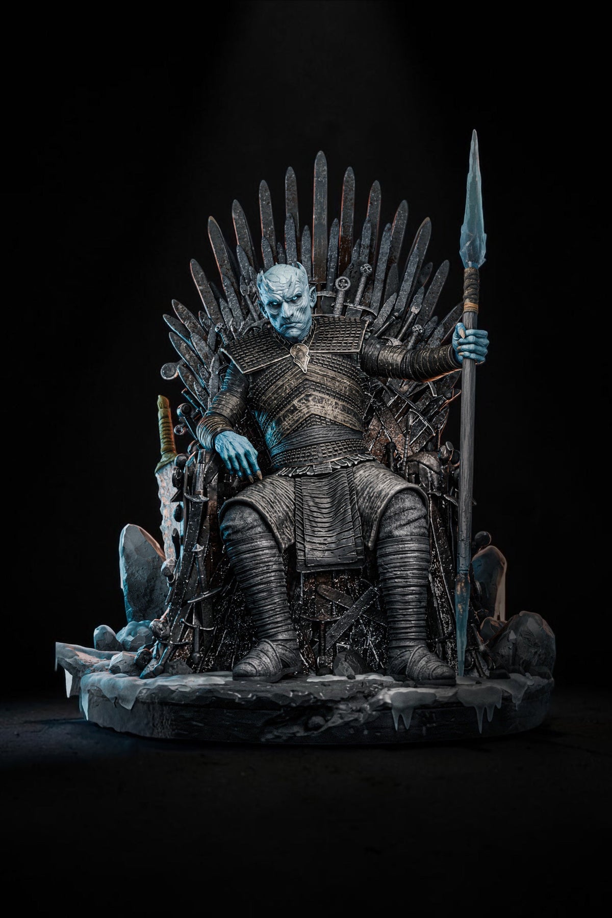Night King on Iron Throne | Game of Thrones | Fan Art | Fully Magnetized Collectible Diorama