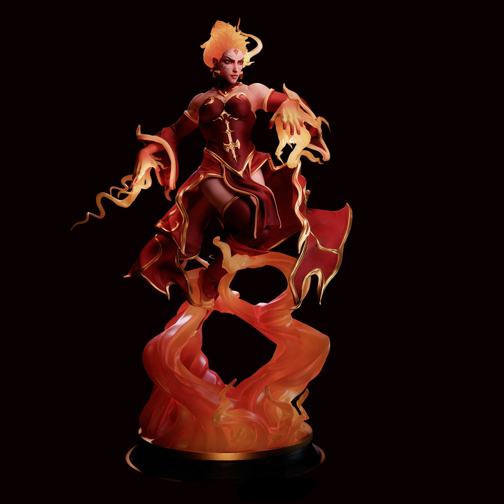 Lina | Slayer | Dota 2 | Gaming Collectible | Fan Art | Fully Magnetized Figurine