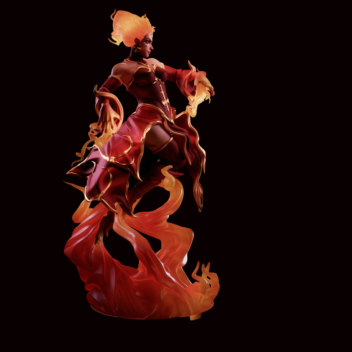 Lina | Slayer | Dota 2 | Gaming Collectible | Fan Art | Fully Magnetized Figurine