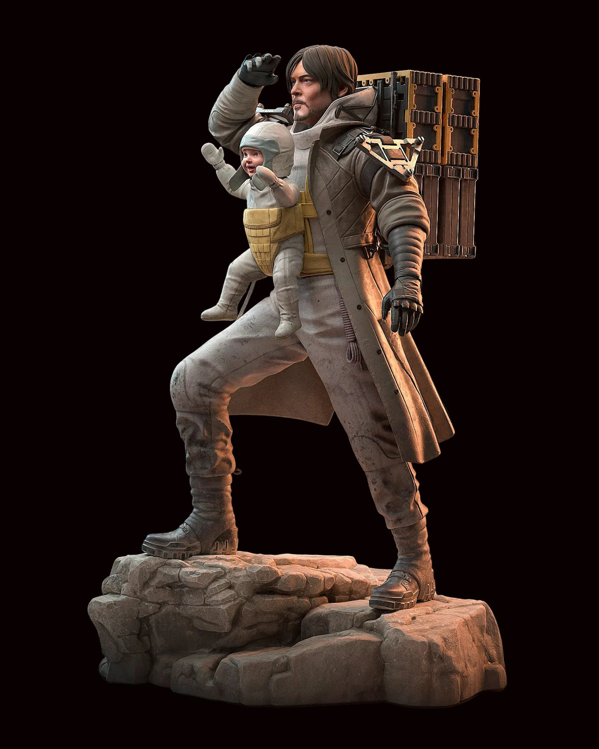 Sam Porter Bridges & Lou (BB) | Death Stranding 2: On The Beach | Fan Art | Fully Magnetized Figurine