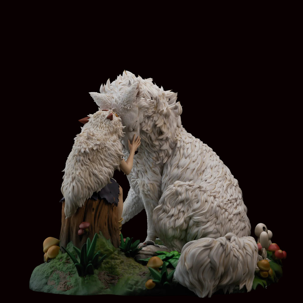 Princess Mononoke & Moro | Princess Mononoke | Fan Art | Fully Magnetized Figurine