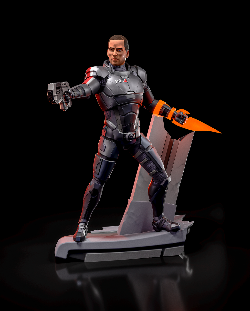 Commander Shepard | Mass Effect | Fan Art | Fully Magnetized Figurine