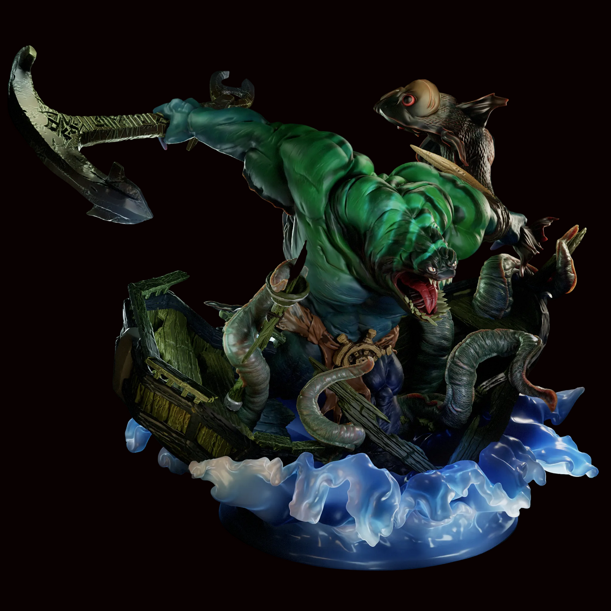 Tidehunter | Leviathan | Dota 2 | Gaming Collectible | Fan Art | Fully Magnetized Figurine