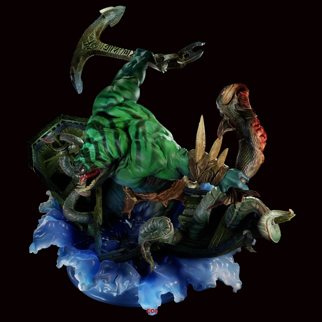 Tidehunter | Leviathan | Dota 2 | Gaming Collectible | Fan Art | Fully Magnetized Figurine