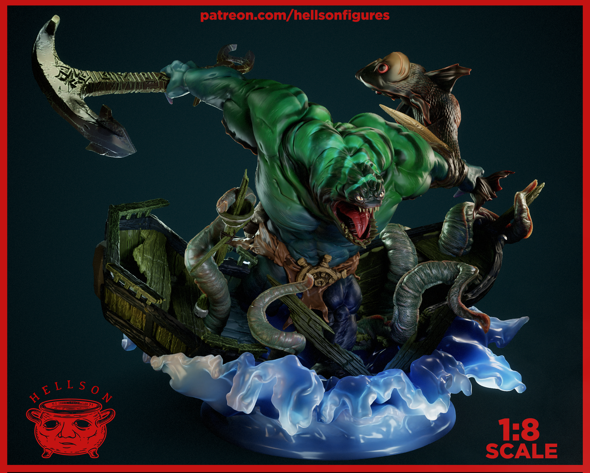 Tidehunter | Leviathan | Dota 2 | Gaming Collectible | Fan Art | Fully Magnetized Figurine