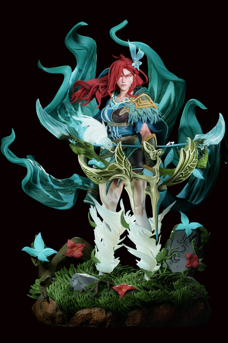 Windranger | Lyralei | Compass of the Rising Gale | Dota 2 | Gaming Collectible | Fan Art | Fully Magnetized Figurine