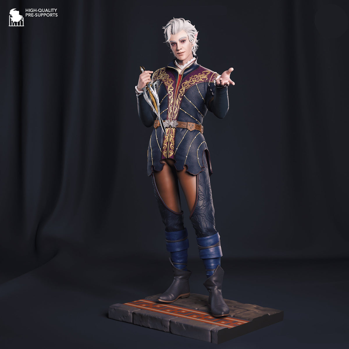 Astarion | Baldur's Gate 3 | Fan Art | Fully Magnetized Figurine