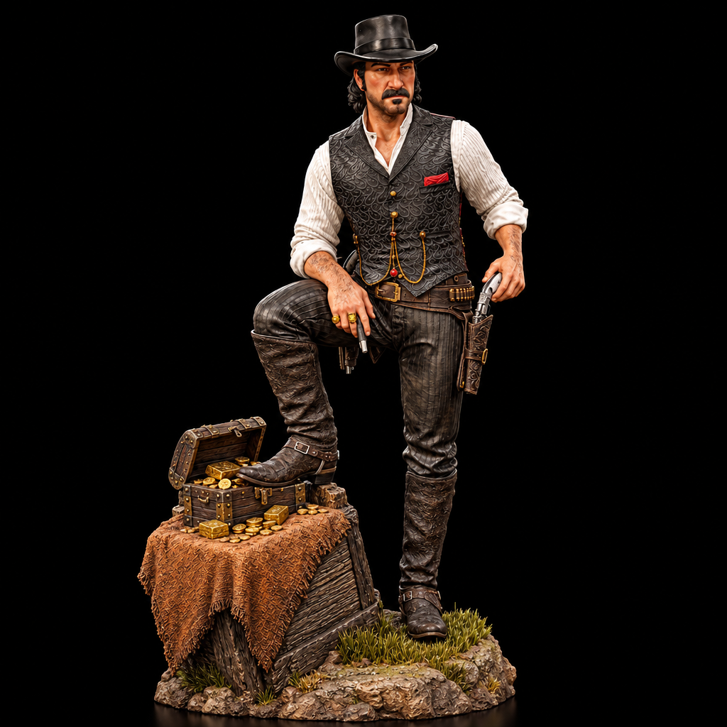 Dutch van der Linde | Red Dead Redemption 2 | Fan Art | Fully Magnetized Collectible Figurine