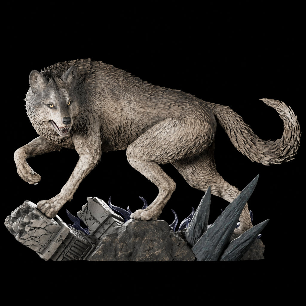 Great Grey Wolf Sif | Dark Souls | Fan Art | Fully Magnetized Collectible Figurine