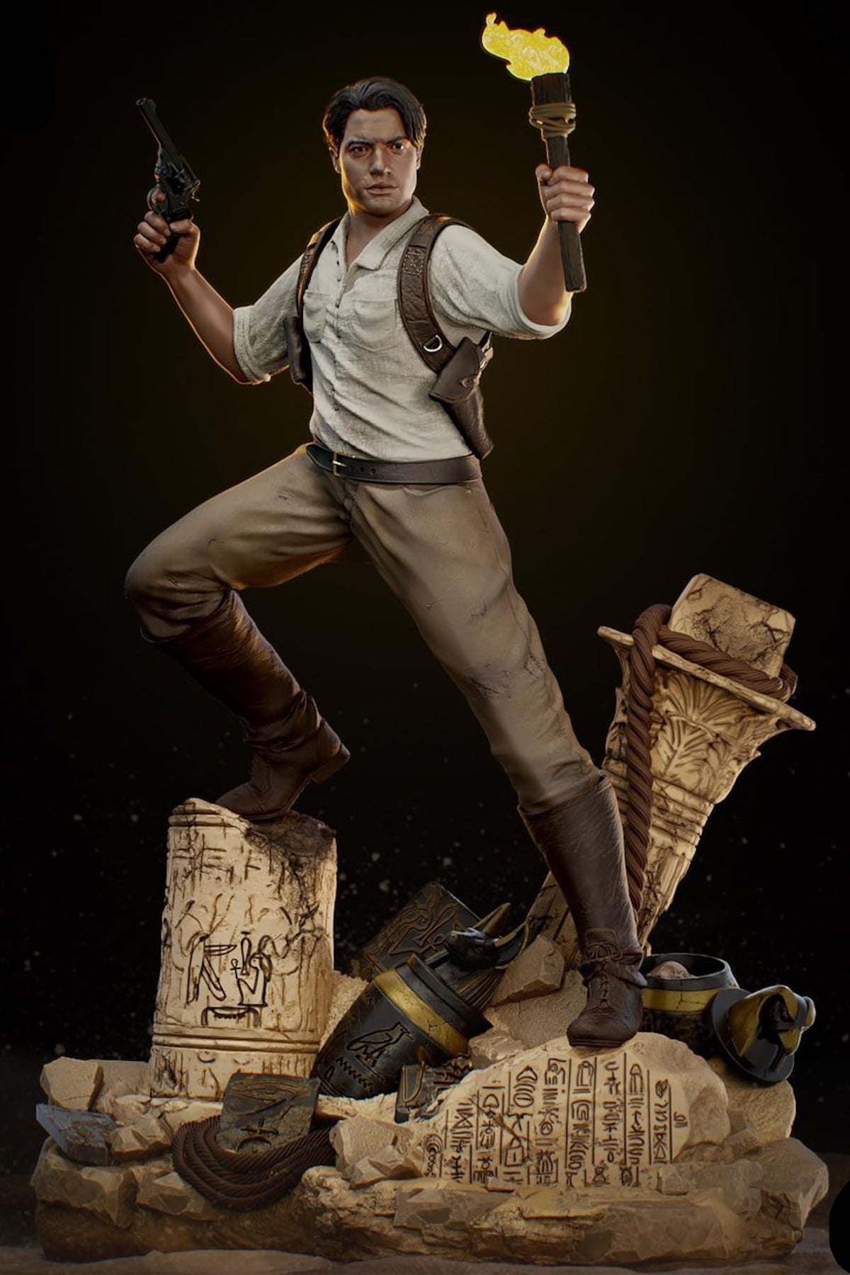 Rick O'Connell | The Mummy | Movie Collectible | Fan Art | Fully Magnetized Figurine
