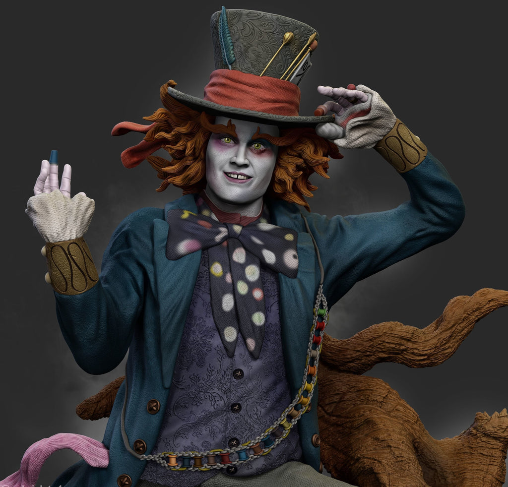Mad Hatter | Alice in Wonderland | Movie Collectible | Fan Art | Fully Magnetized Figurine