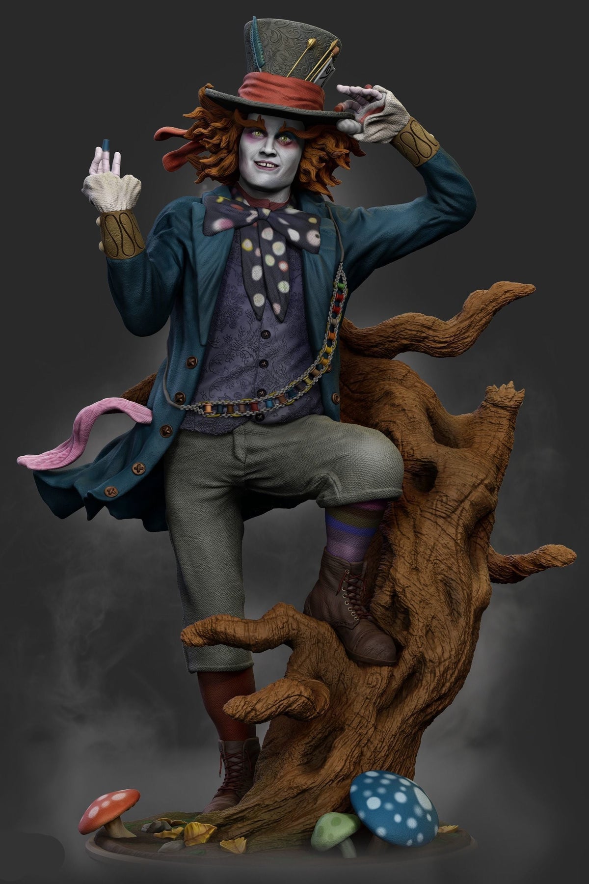 Mad Hatter | Alice in Wonderland | Movie Collectible | Fan Art | Fully Magnetized Figurine