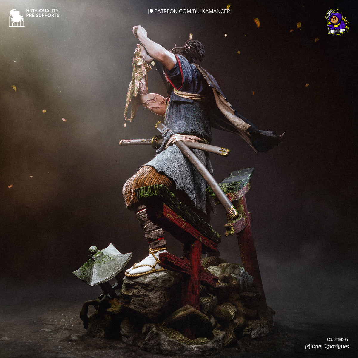 Miyamoto Musashi | Onimusha: Way of the Sword | Fan Art | Fully Magnetized Figurine